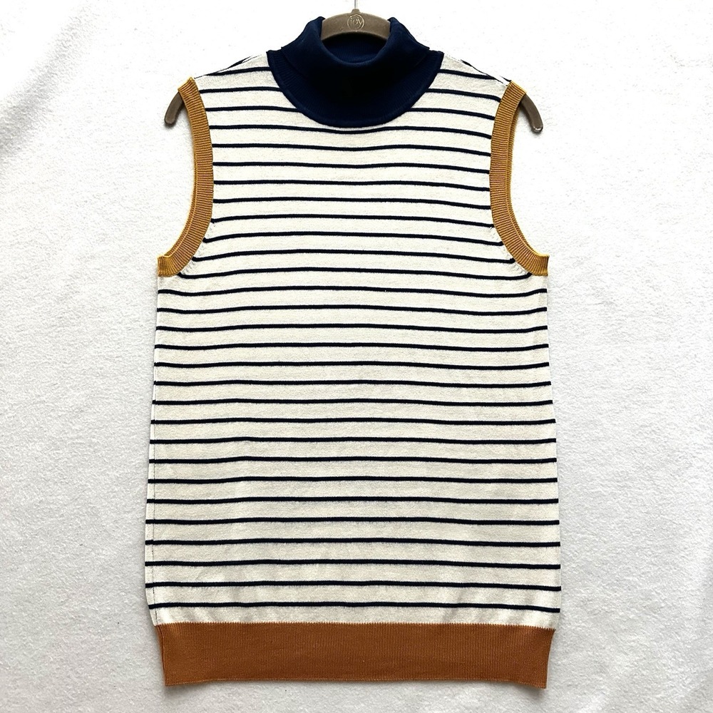 Modcloth Medium M Sleeveless Turtleneck Pullover Sweater Tank Classic Minimalist